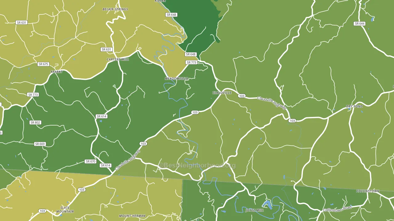 24076, VA block-group voter-turnout map
