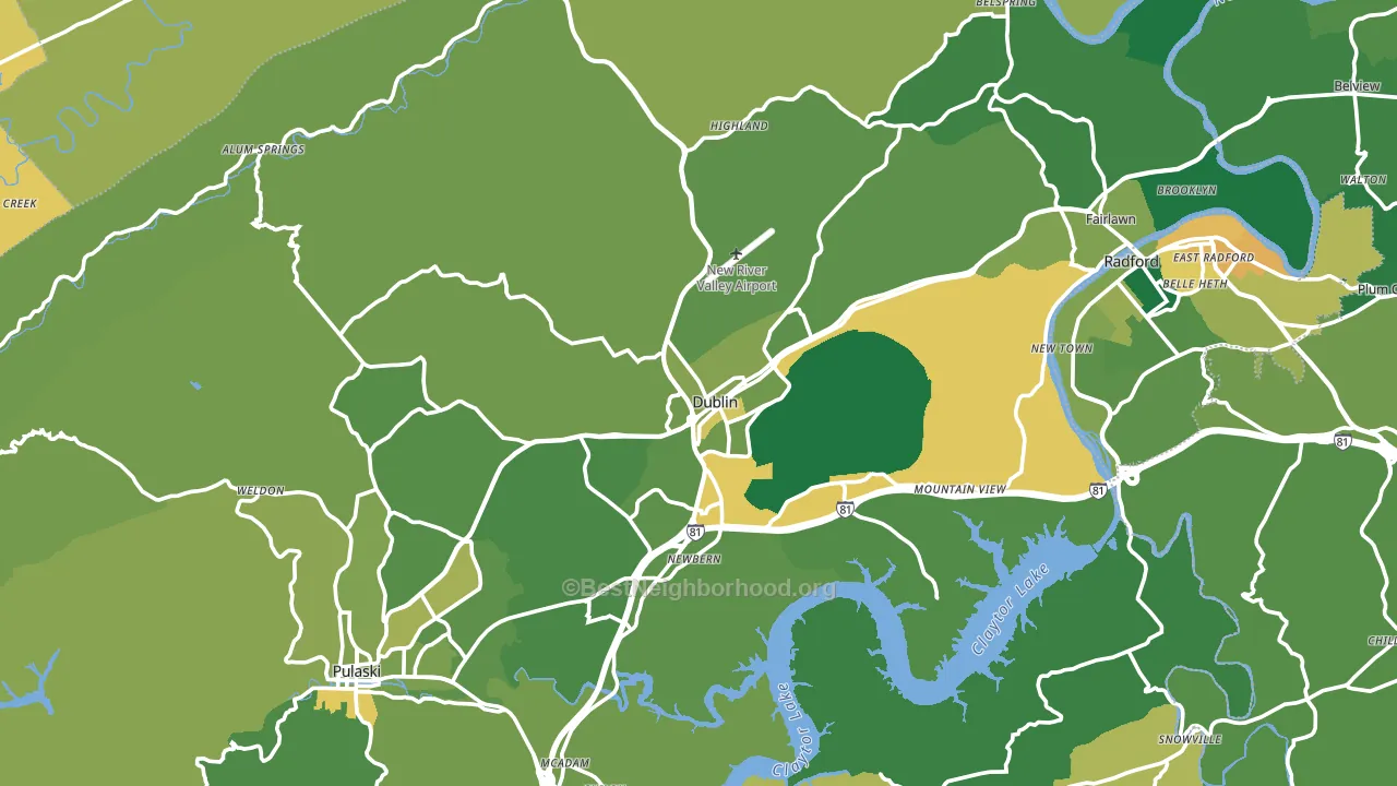 24084, VA block-group voter-turnout map