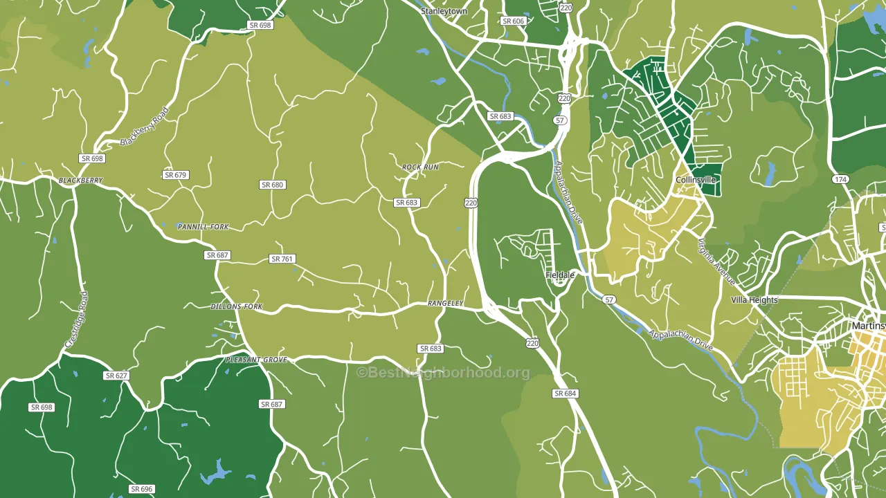 24089, VA block-group voter-turnout map