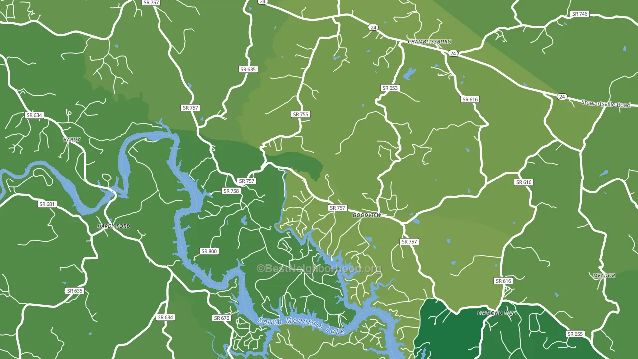 24095, VA block-group voter-turnout map