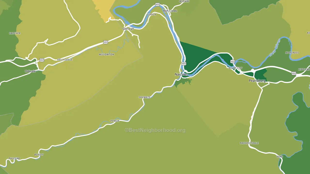 24124, VA block-group voter-turnout map