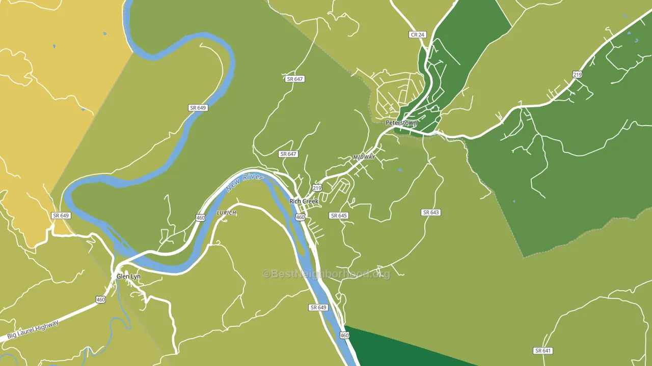 24147, VA block-group voter-turnout map