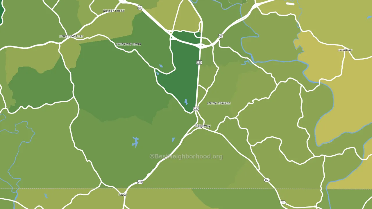24148, VA block-group voter-turnout map