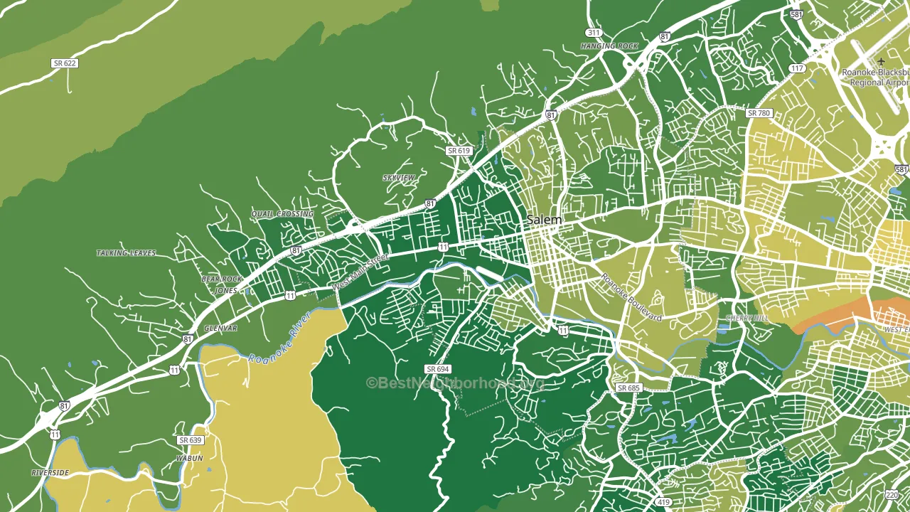 24153, VA block-group voter-turnout map