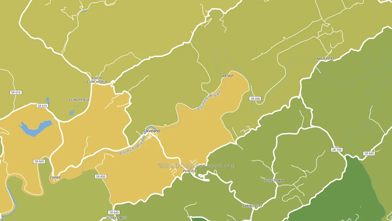 24225, VA block-group voter-turnout map