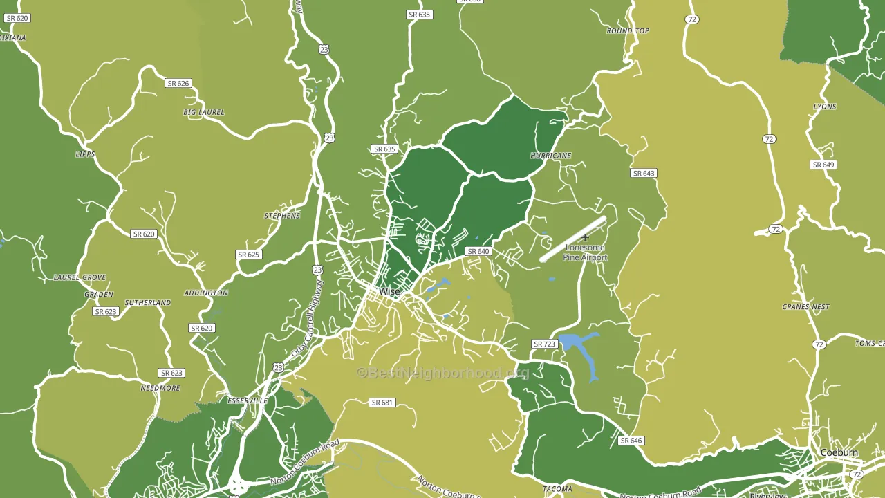 24293, VA block-group voter-turnout map