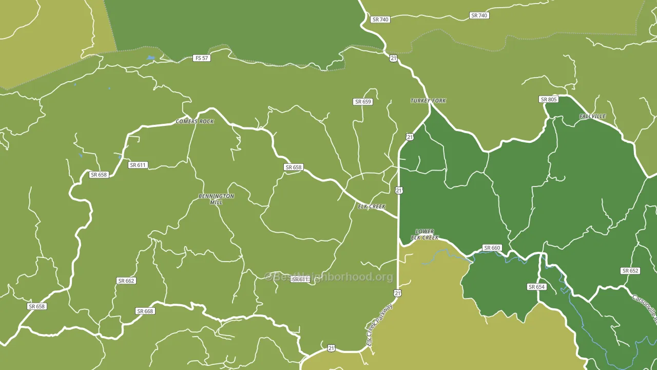 24326, VA block-group voter-turnout map