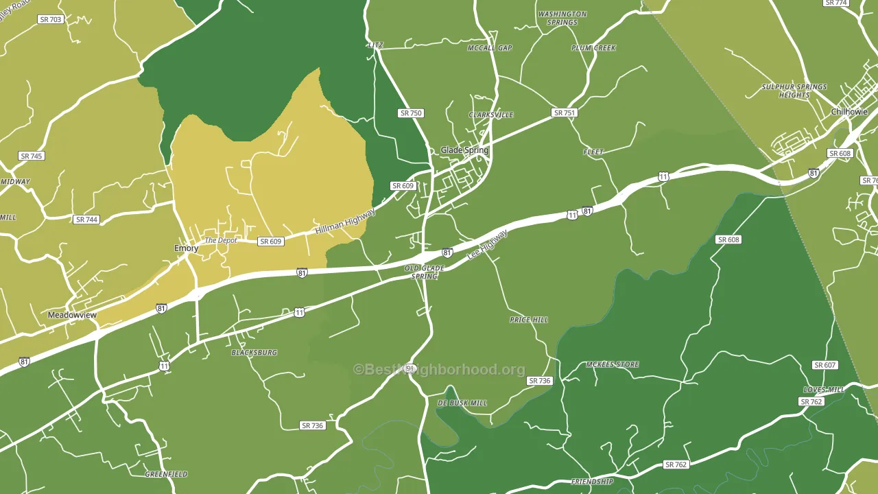 24340, VA block-group voter-turnout map