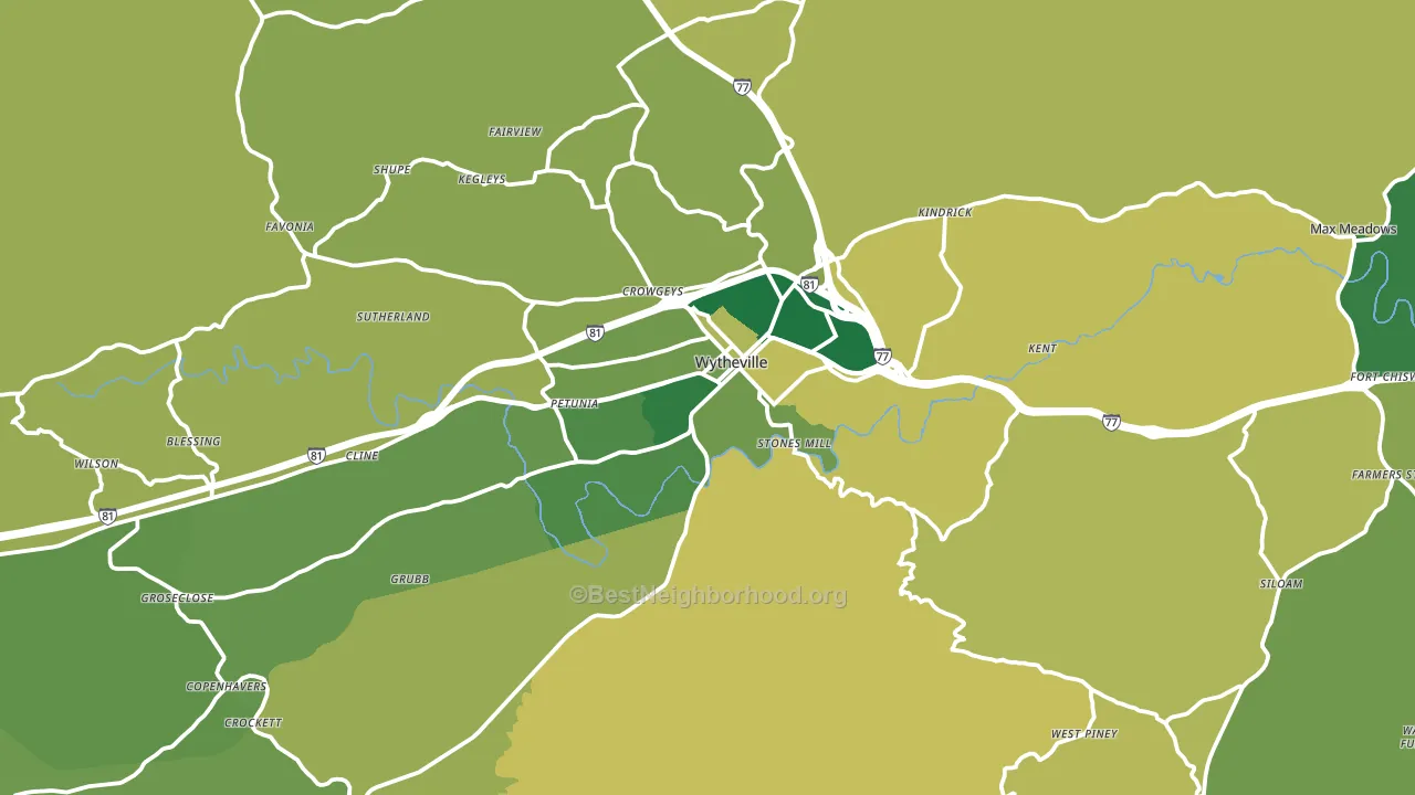 24382, VA block-group voter-turnout map