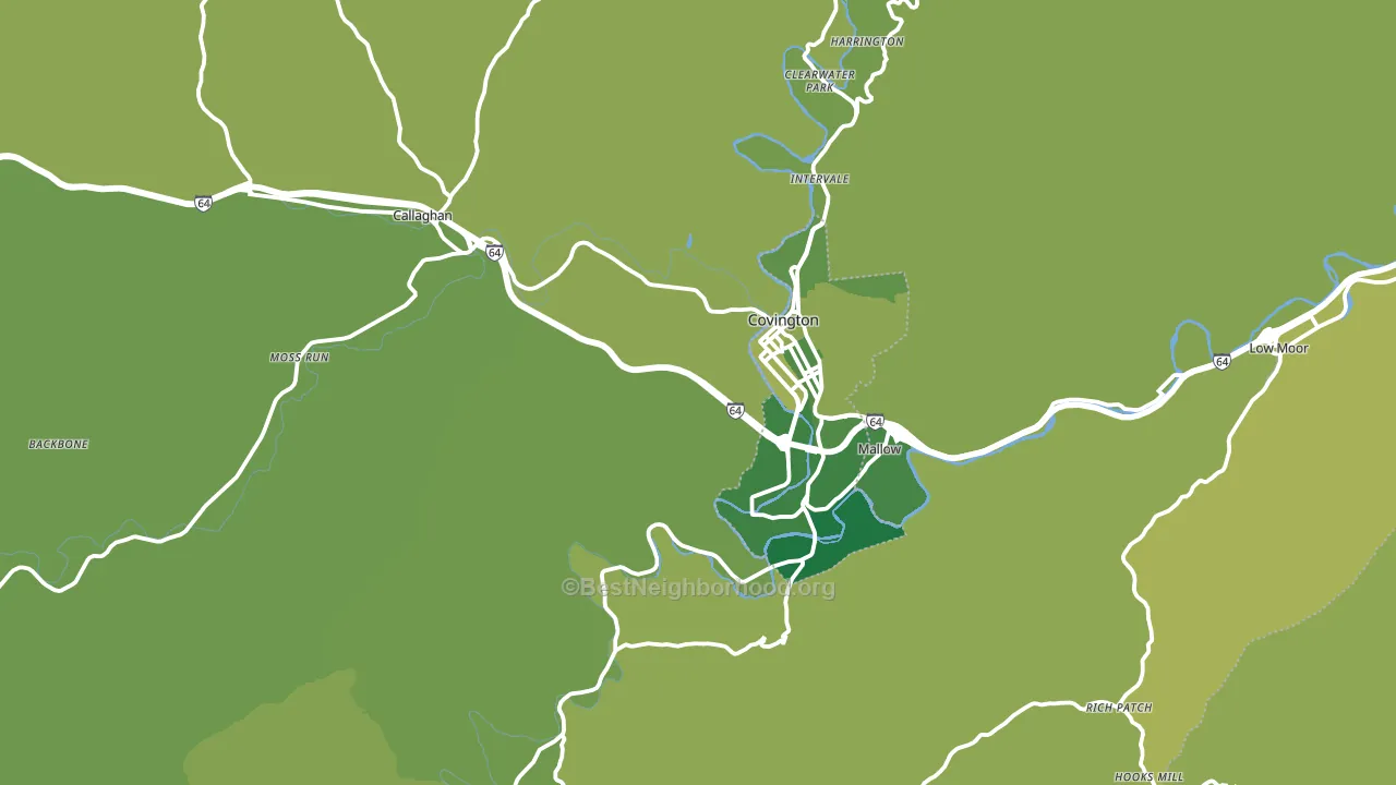 24426, VA block-group voter-turnout map