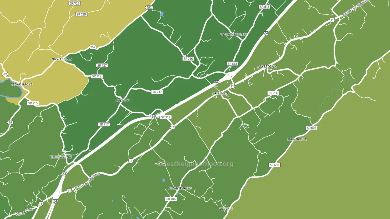 24435, VA block-group voter-turnout map