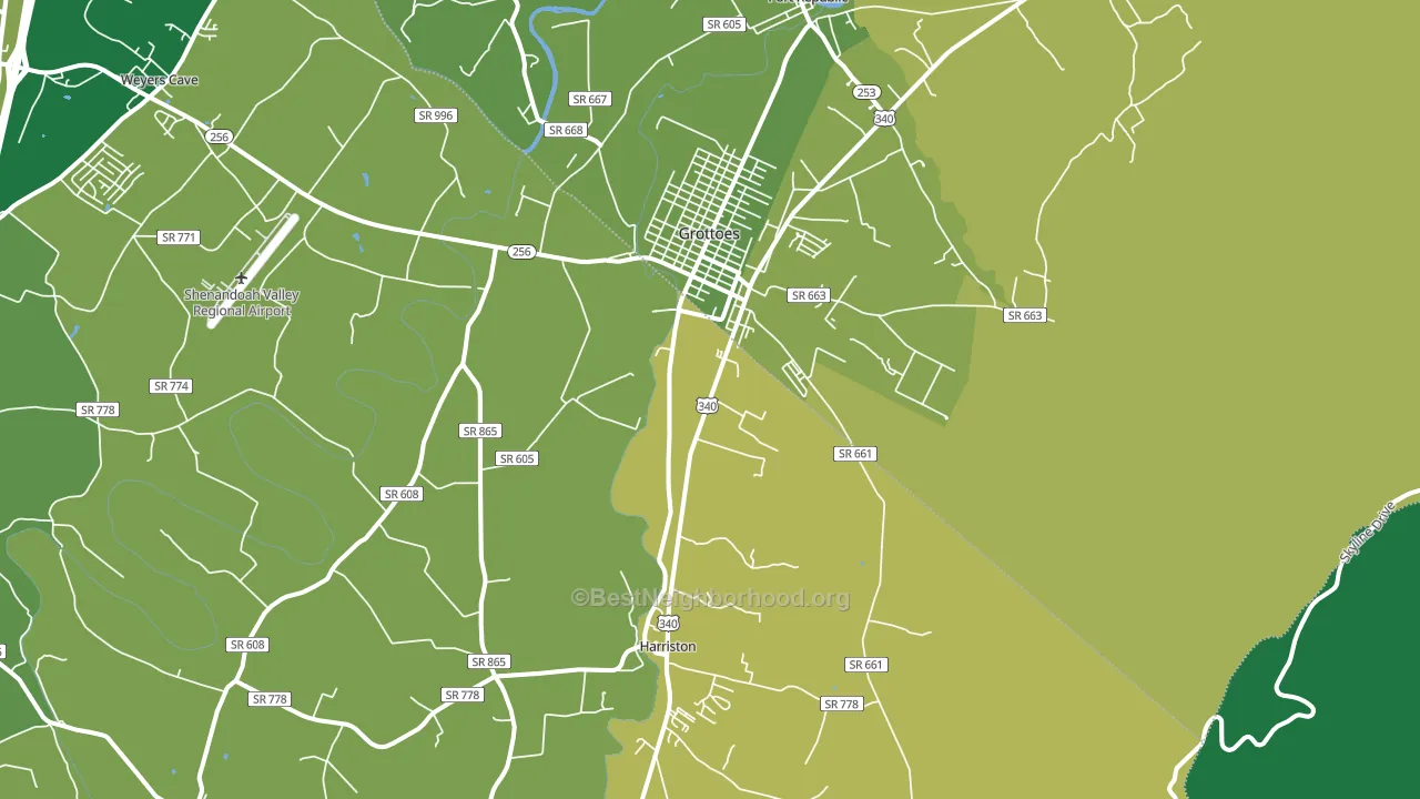24441, VA block-group voter-turnout map