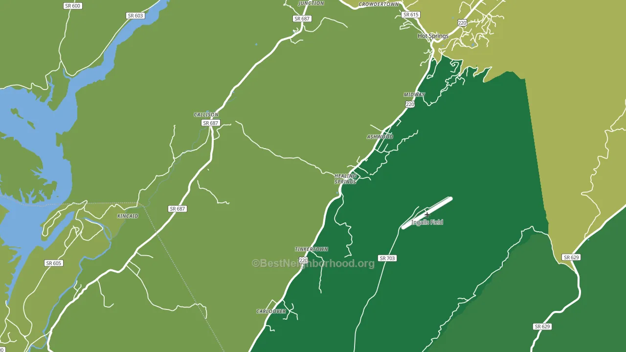 24445, VA block-group voter-turnout map