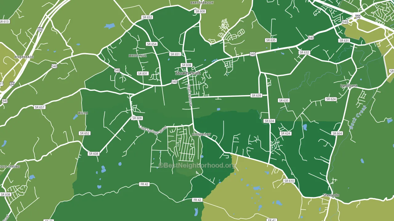 24477, VA block-group voter-turnout map