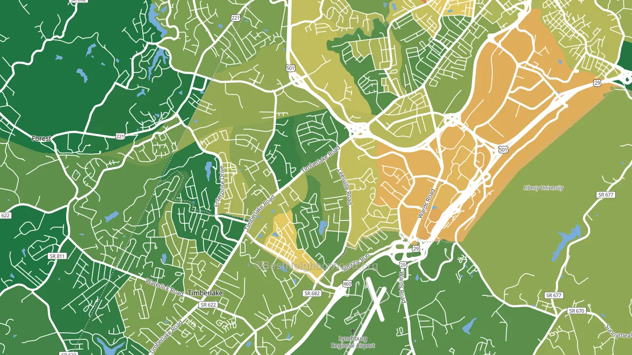 24502, VA block-group voter-turnout map