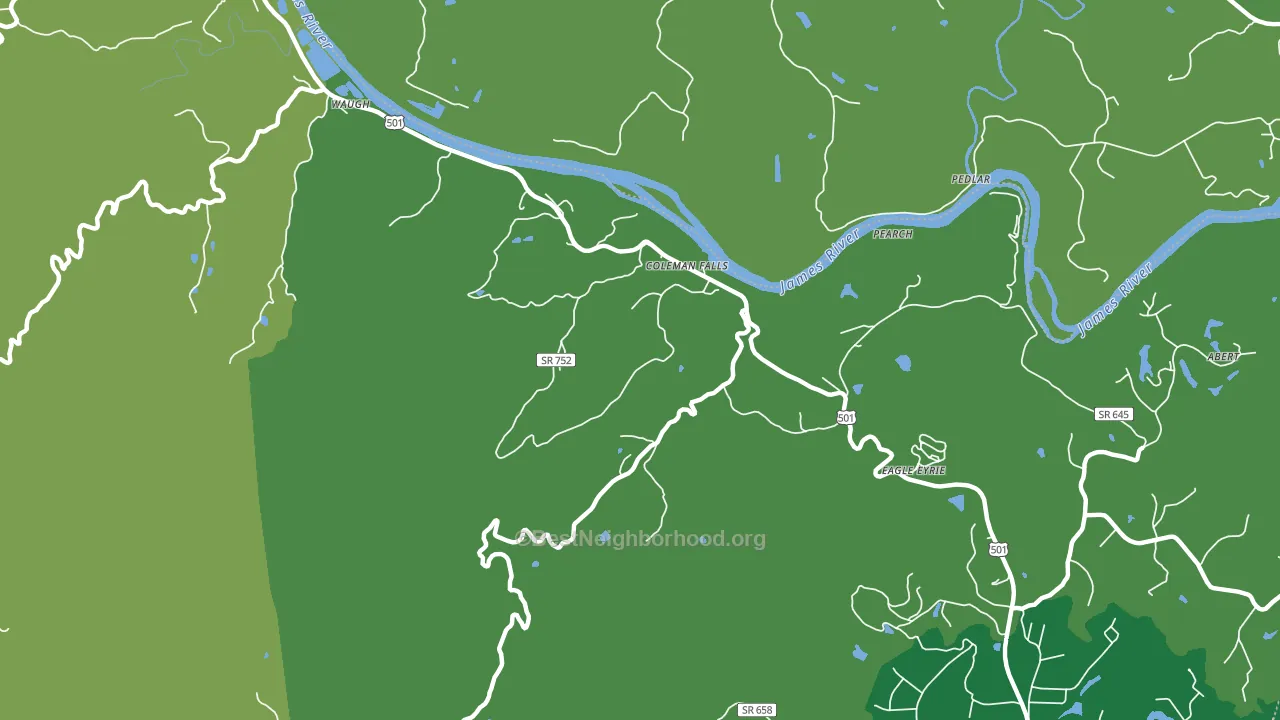 24536, VA block-group voter-turnout map