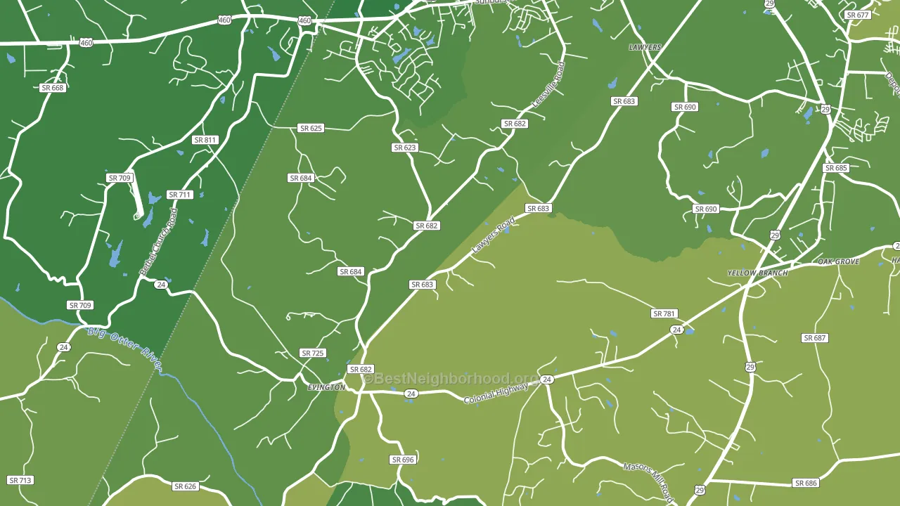 24550, VA block-group voter-turnout map