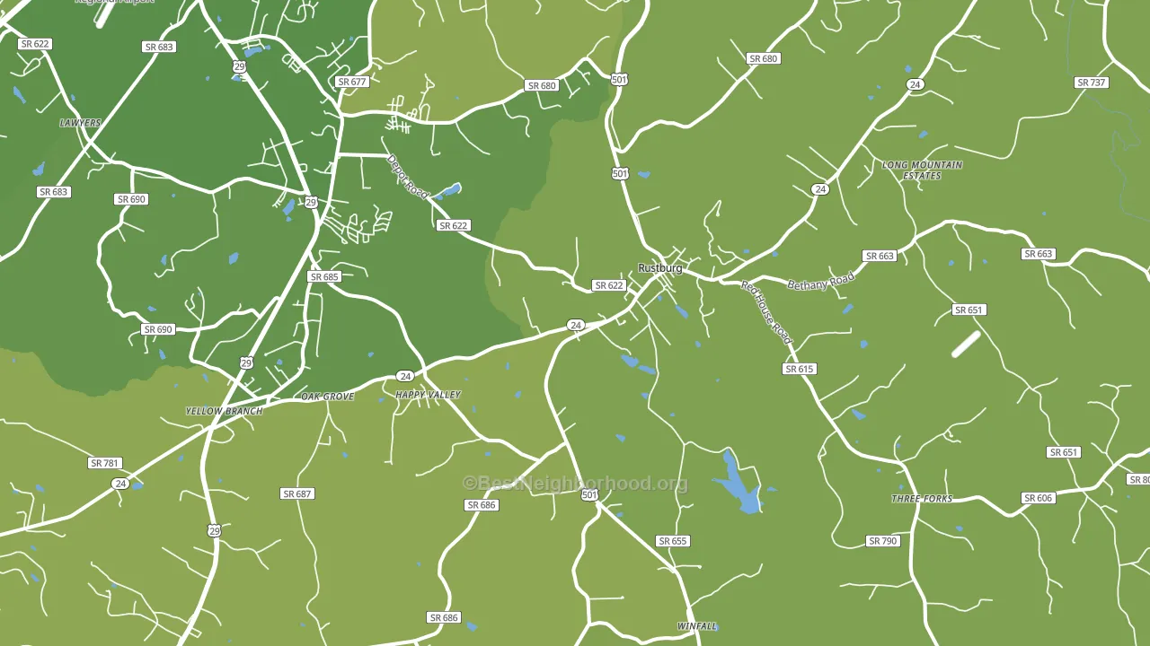 24588, VA block-group voter-turnout map