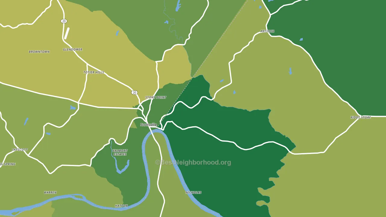 24590, VA block-group voter-turnout map