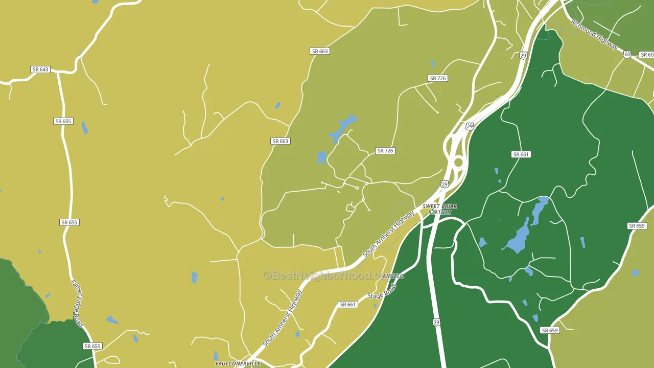 24595, VA block-group voter-turnout map