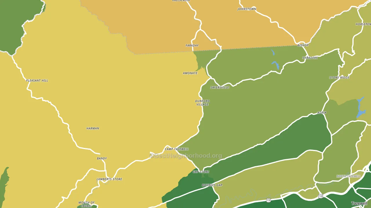 24602, VA block-group voter-turnout map