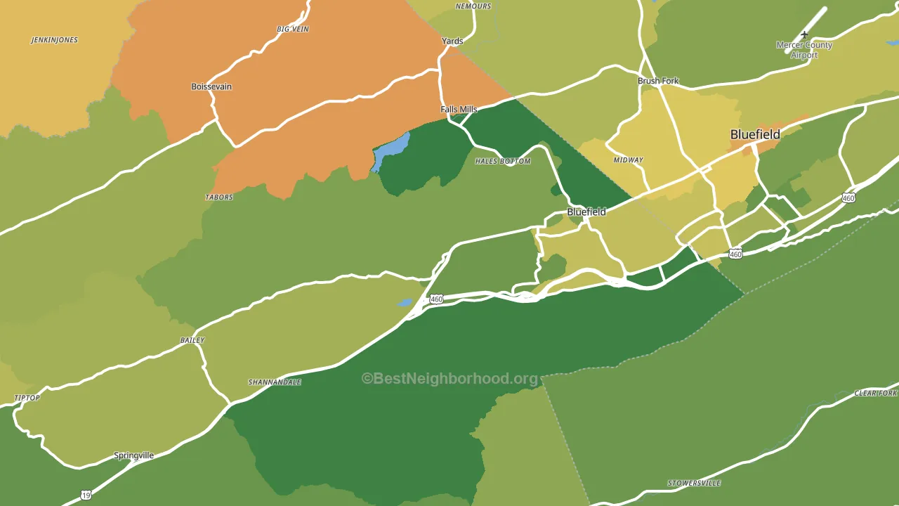 24605, VA block-group voter-turnout map