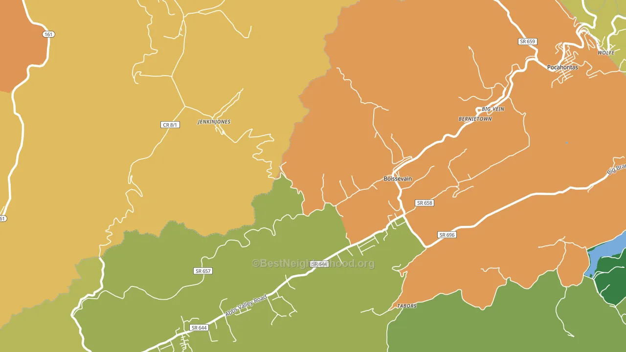 24606, VA block-group voter-turnout map
