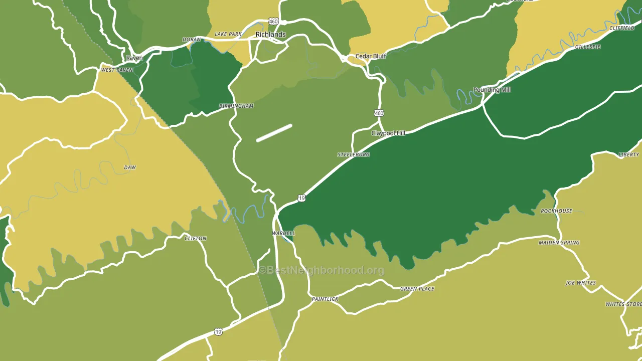 24609, VA block-group voter-turnout map
