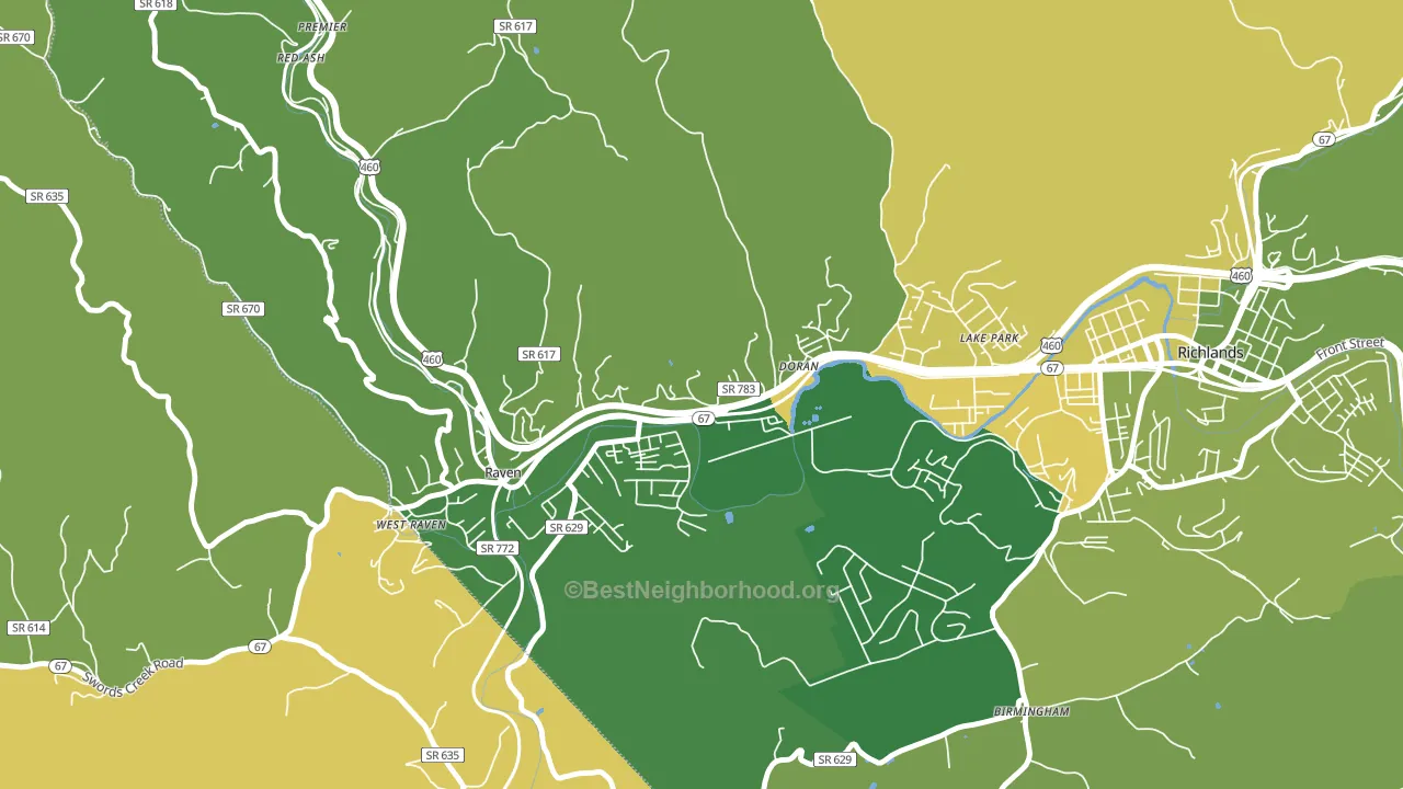 24612, VA block-group voter-turnout map
