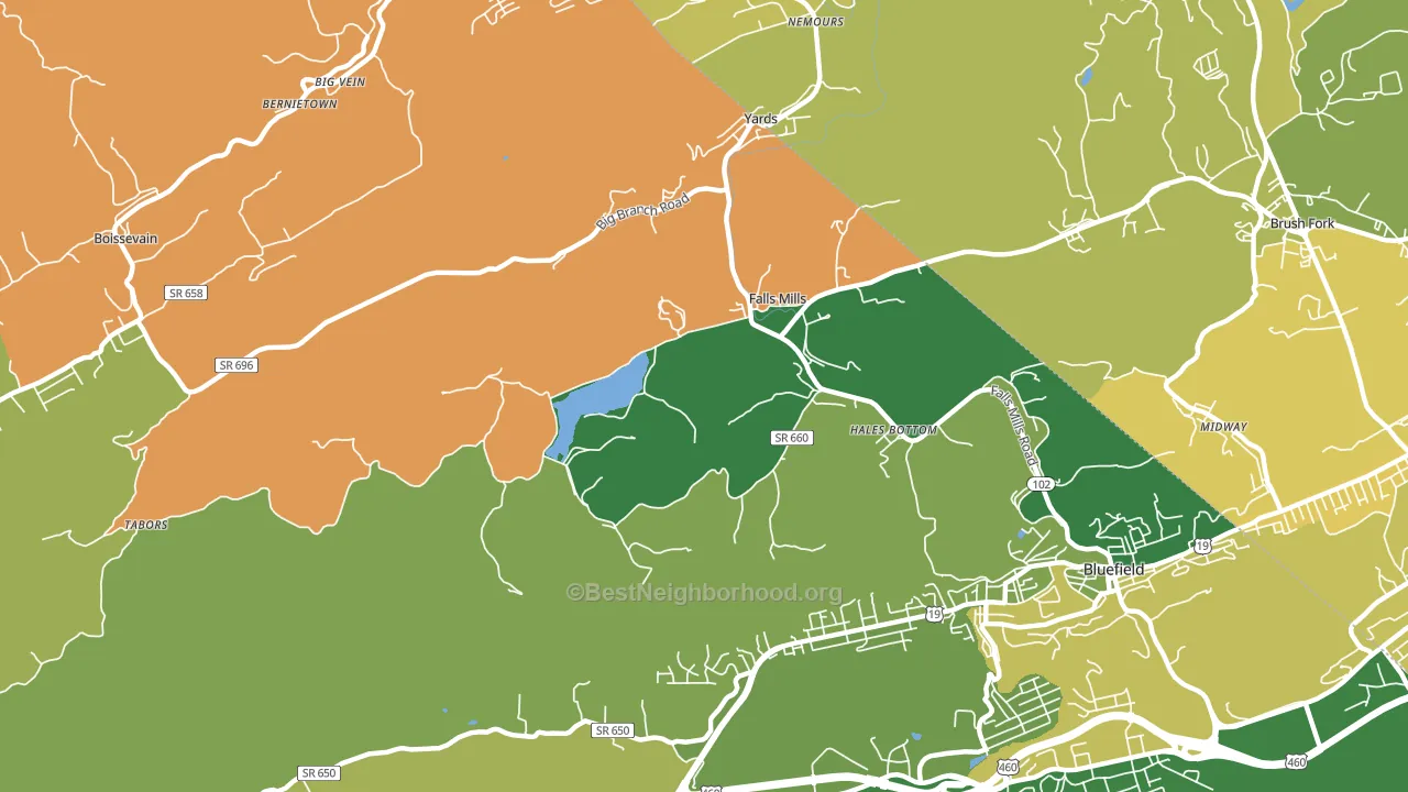 24613, VA block-group voter-turnout map