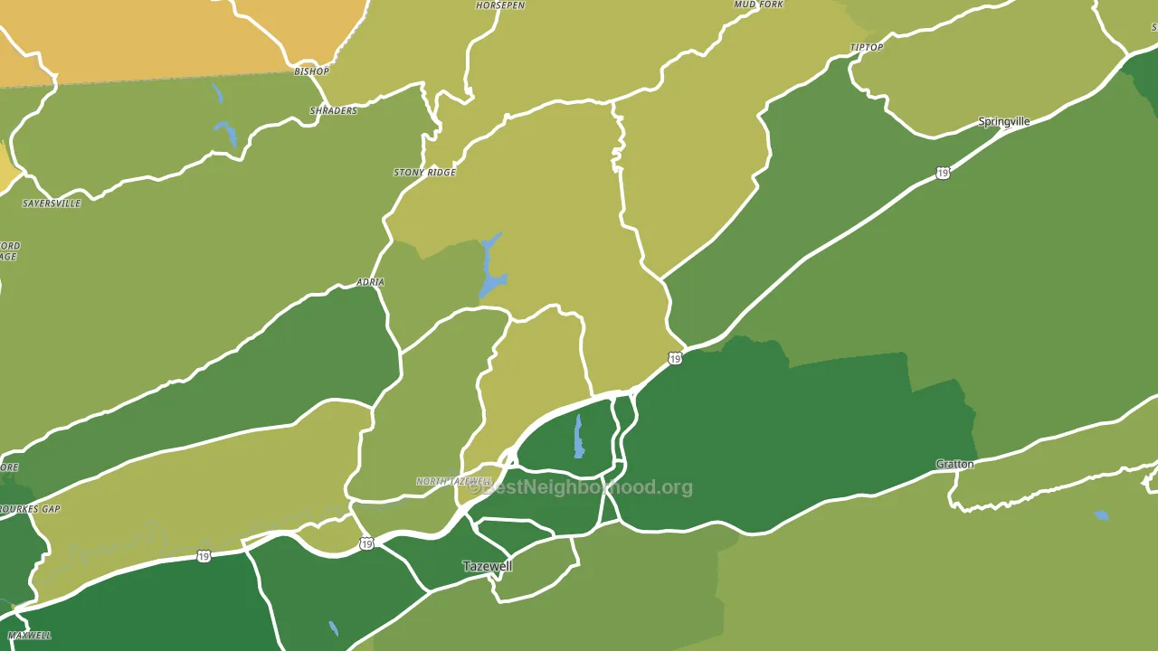 24630, VA block-group voter-turnout map