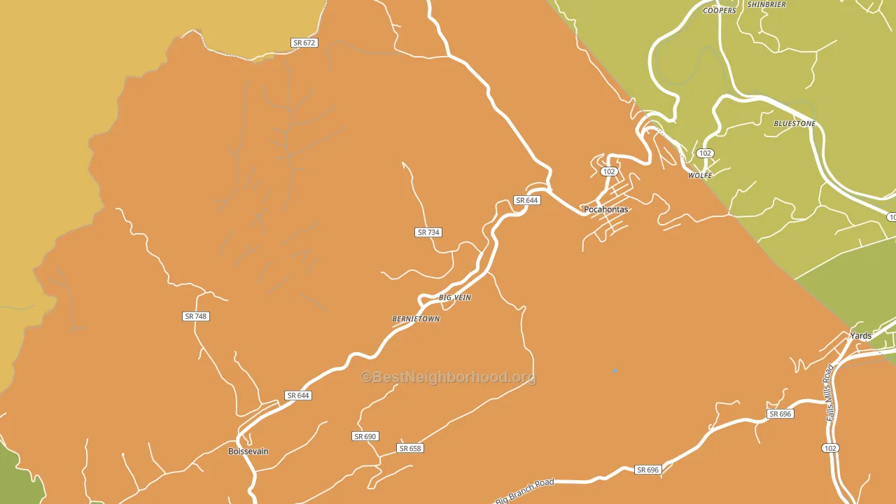 24635, VA block-group voter-turnout map