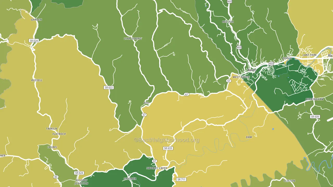 24649, VA block-group voter-turnout map