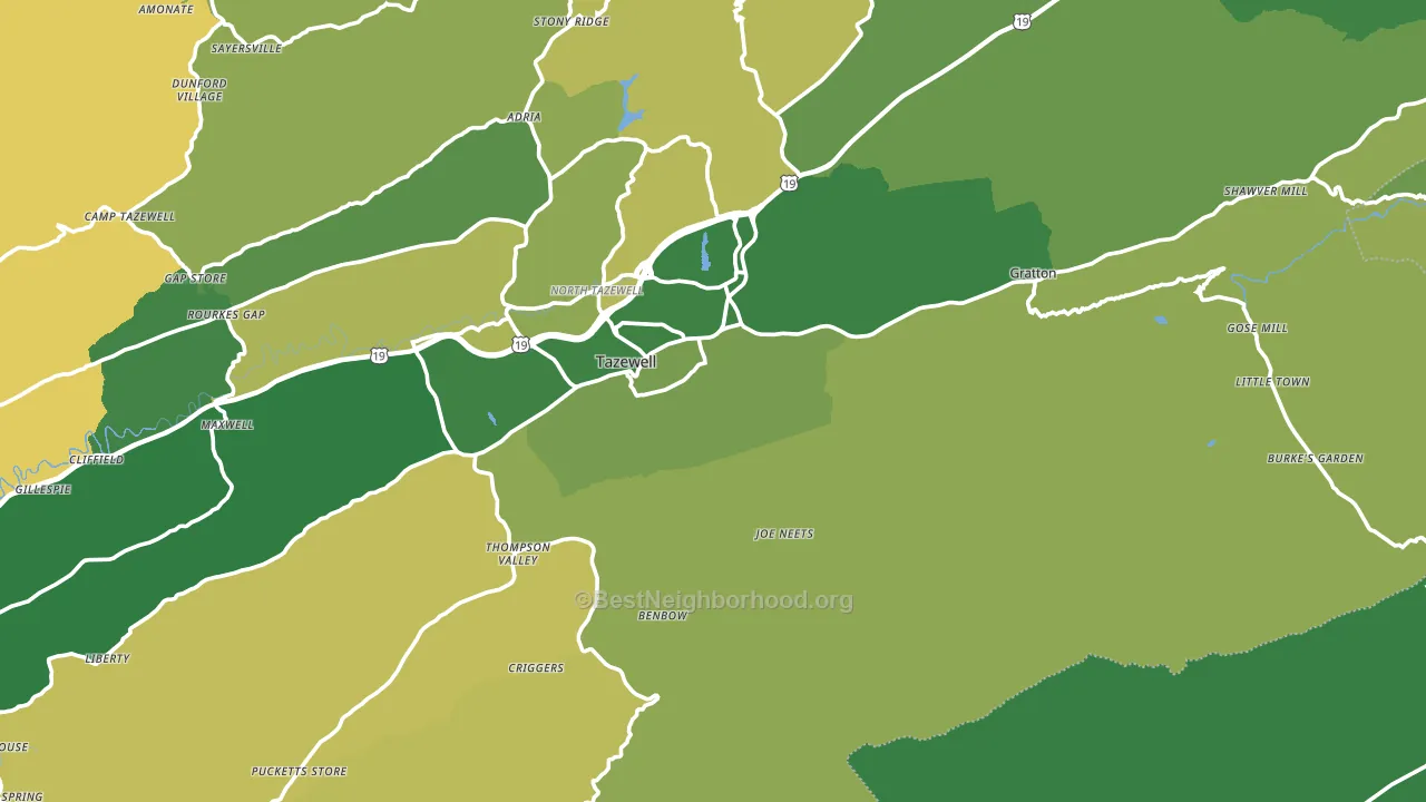 24651, VA block-group voter-turnout map