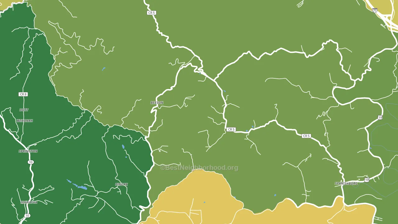 24714, WV block-group voter-turnout map