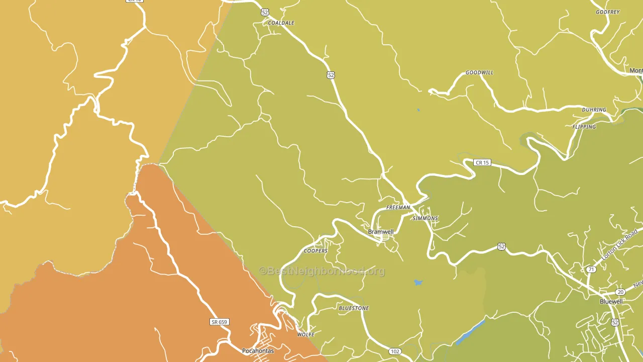 24715, WV block-group voter-turnout map