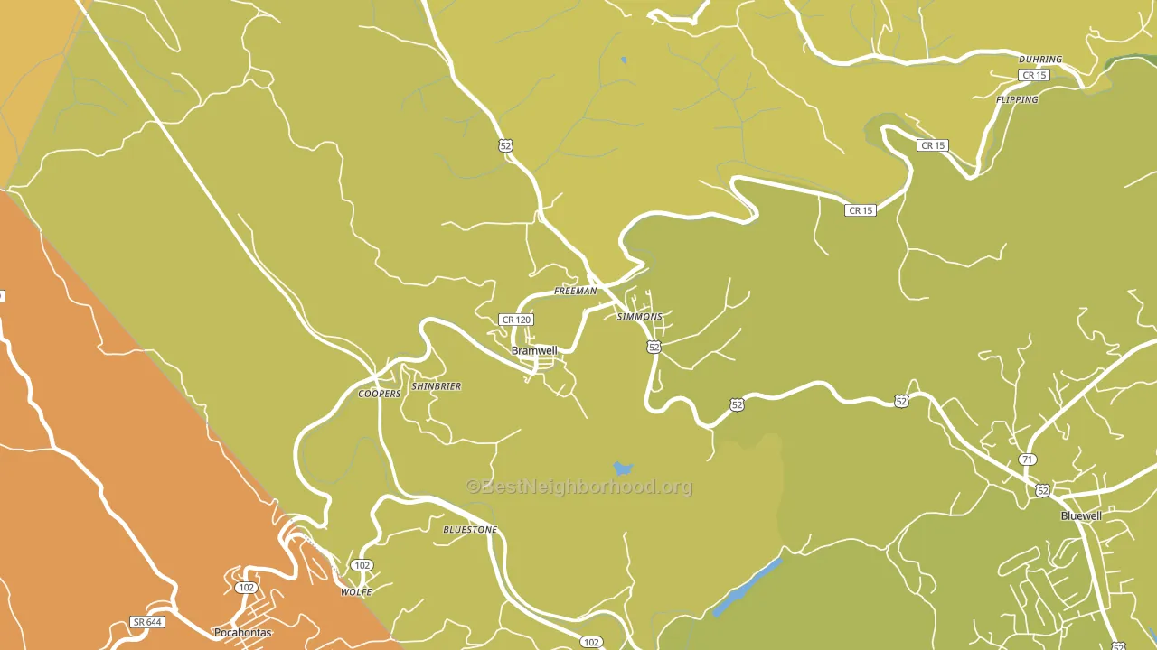 24724, WV block-group voter-turnout map
