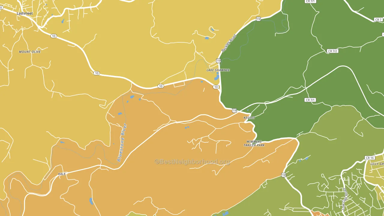 24731, WV block-group voter-turnout map