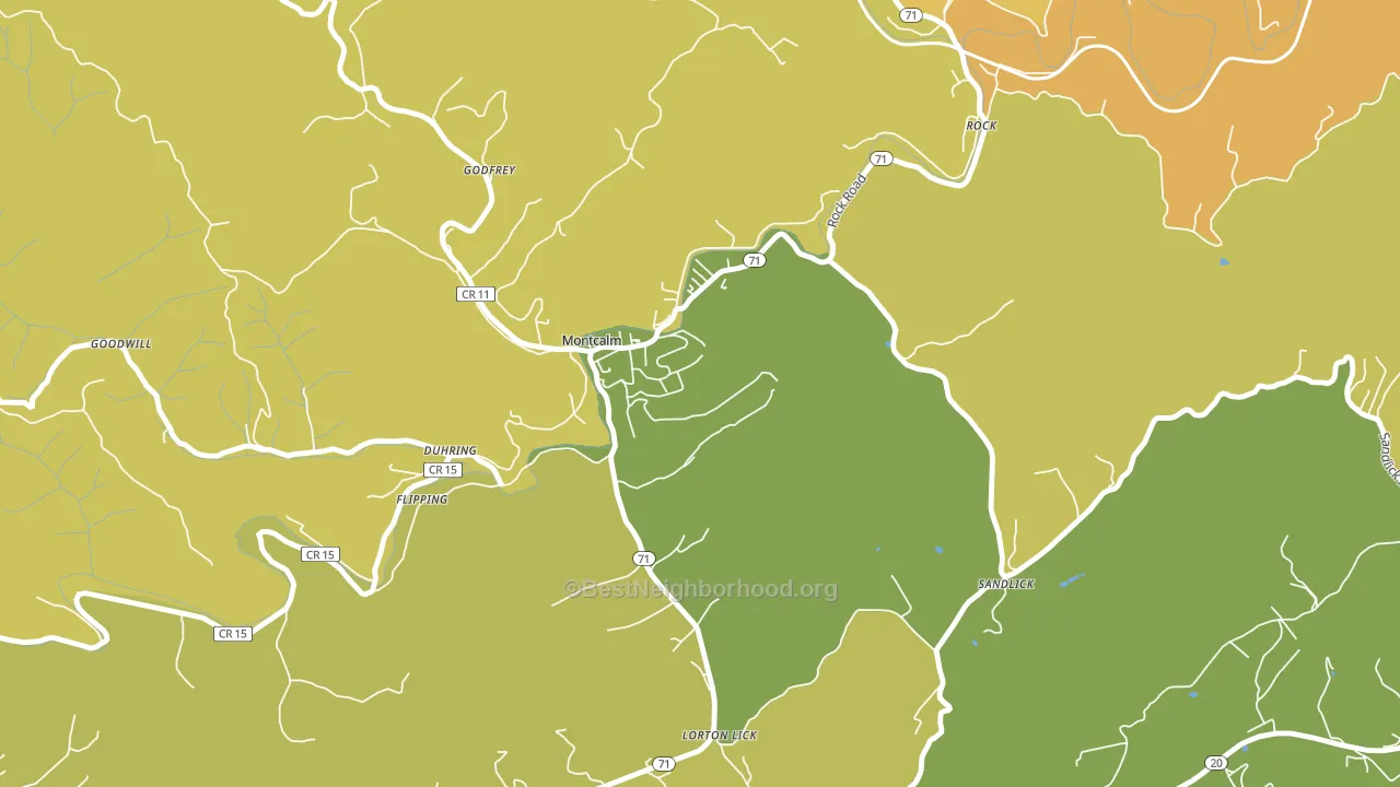 24737, WV block-group voter-turnout map
