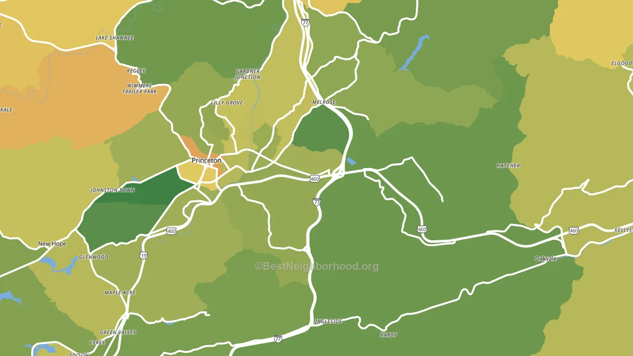24739, WV block-group voter-turnout map