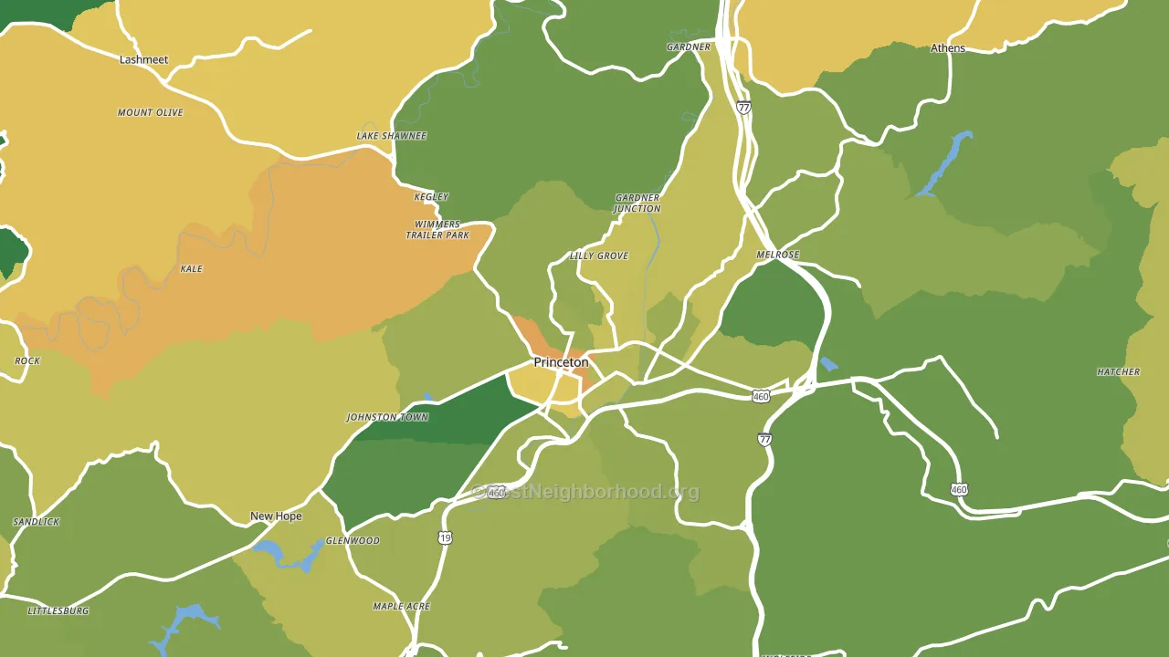 24740, WV block-group voter-turnout map