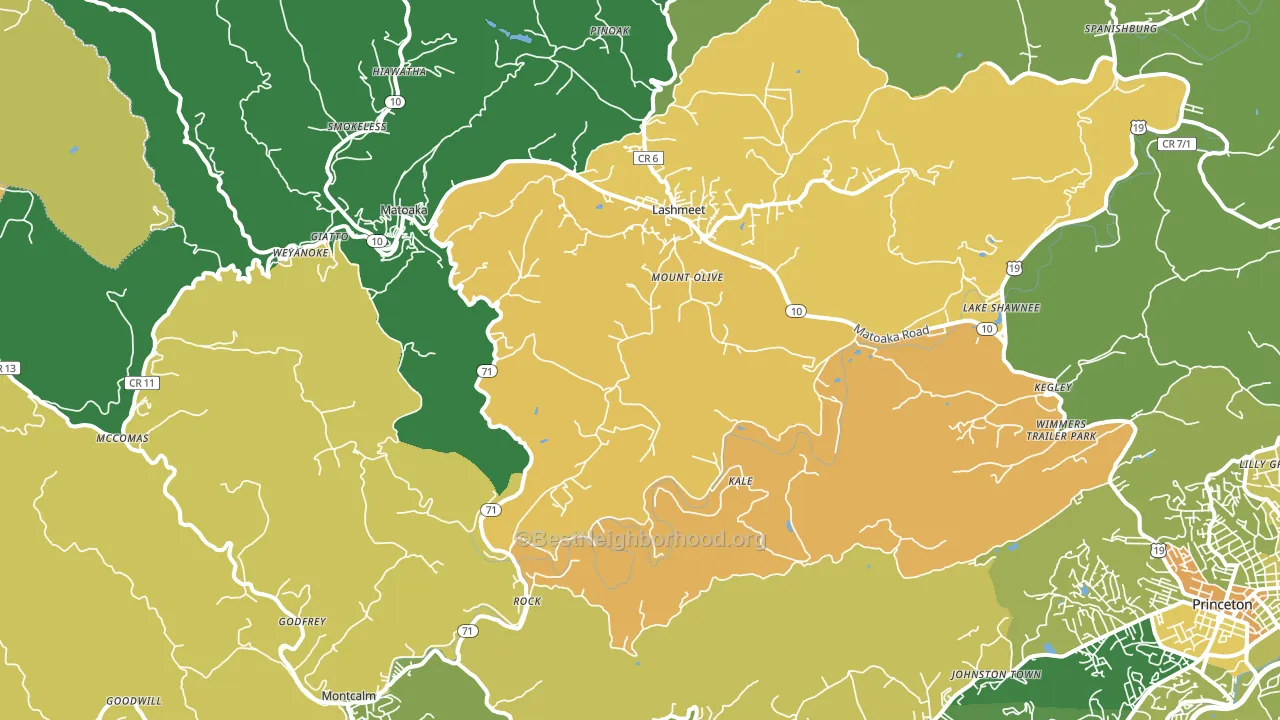 24747, WV block-group voter-turnout map