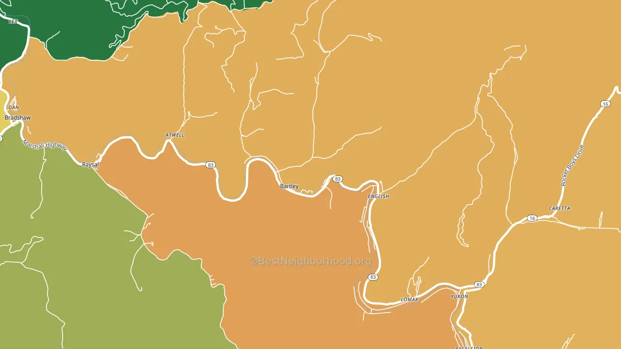 24813, WV block-group voter-turnout map