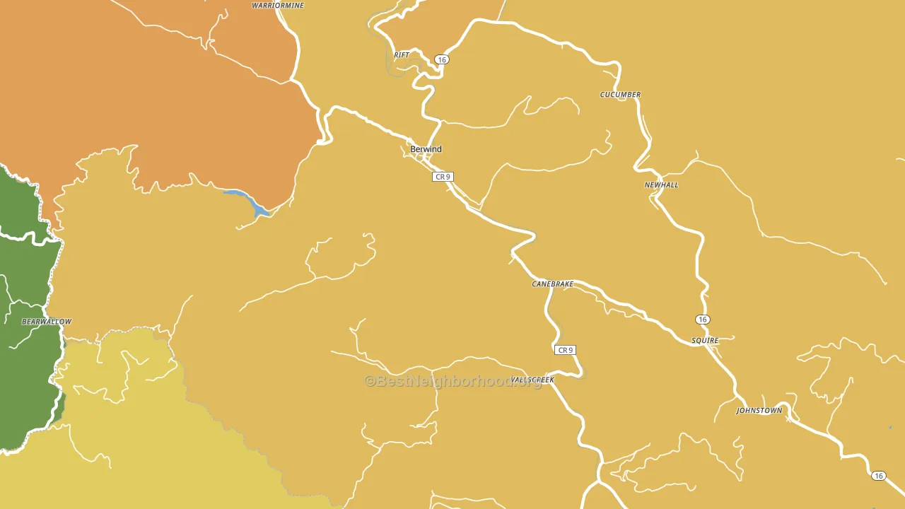 24815, WV block-group voter-turnout map