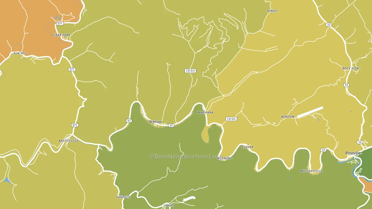 24818, WV block-group voter-turnout map