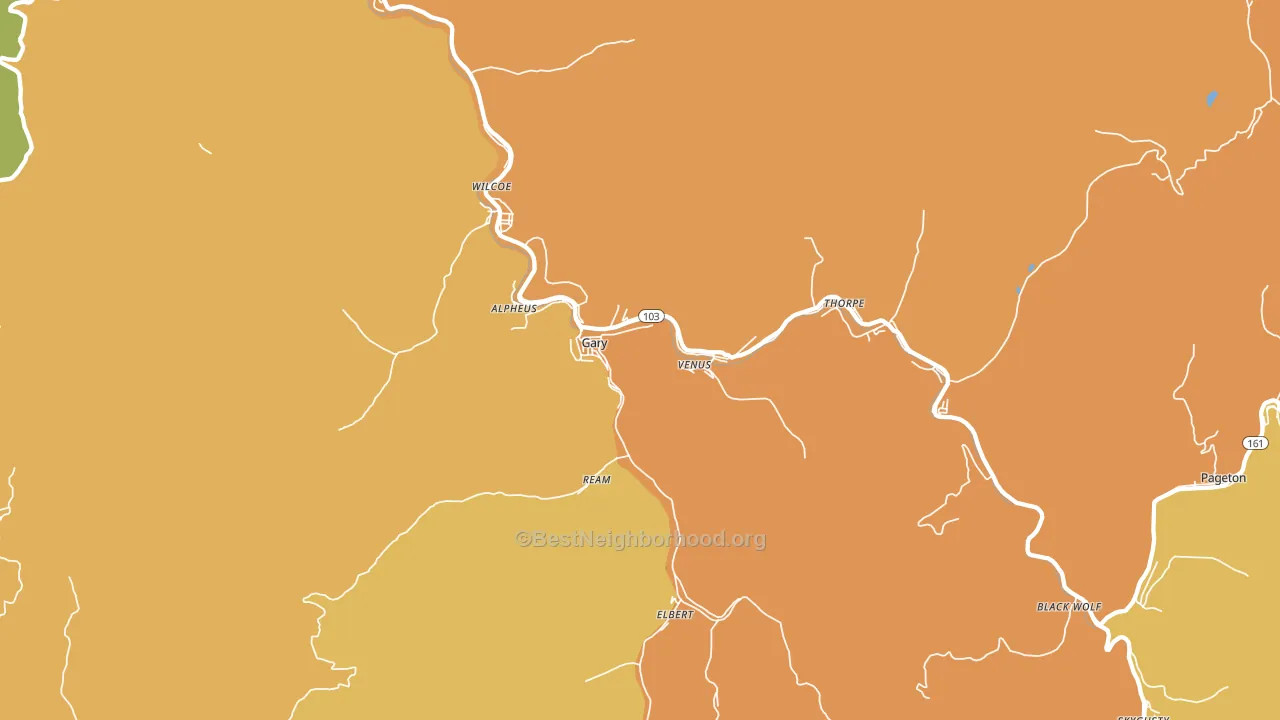 24836, WV block-group voter-turnout map