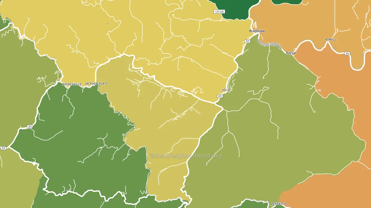 24850, WV block-group voter-turnout map