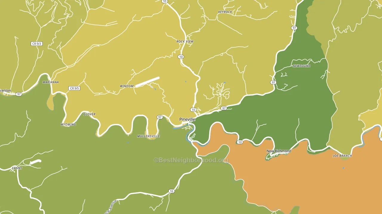 24874, WV block-group voter-turnout map