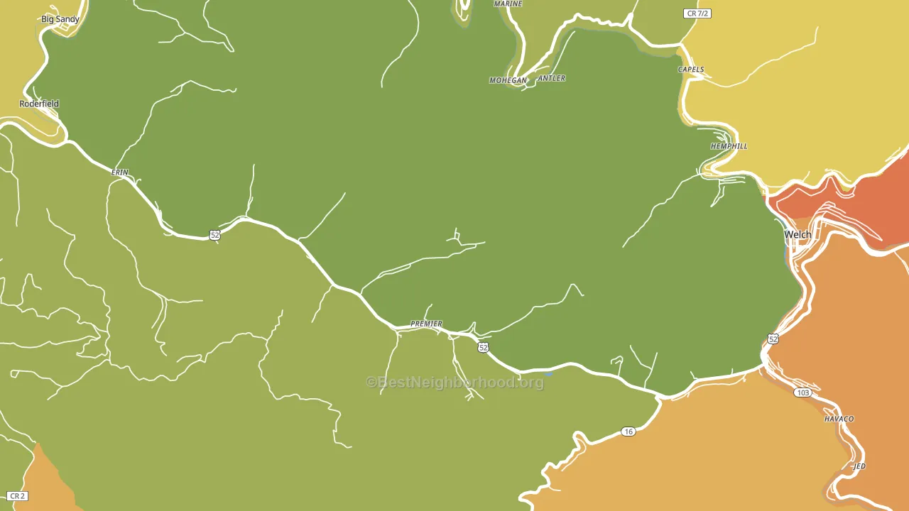 24878, WV block-group voter-turnout map