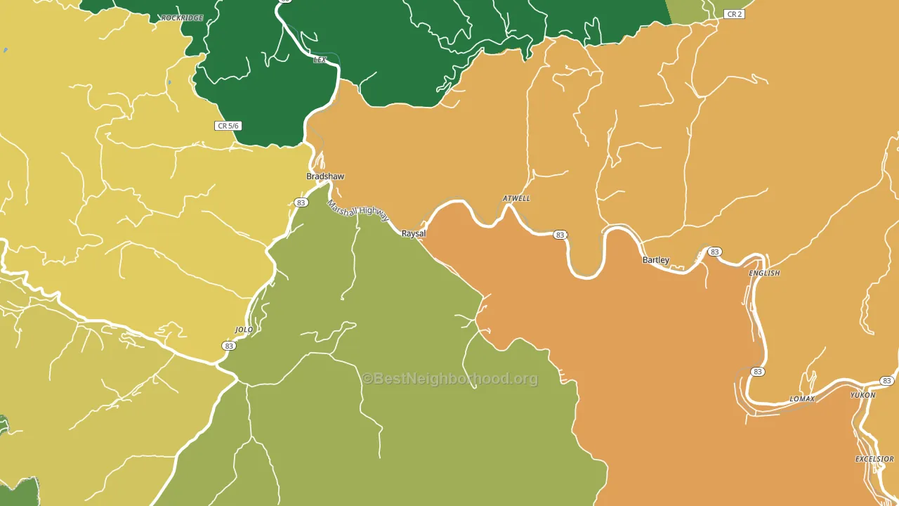 24879, WV block-group voter-turnout map